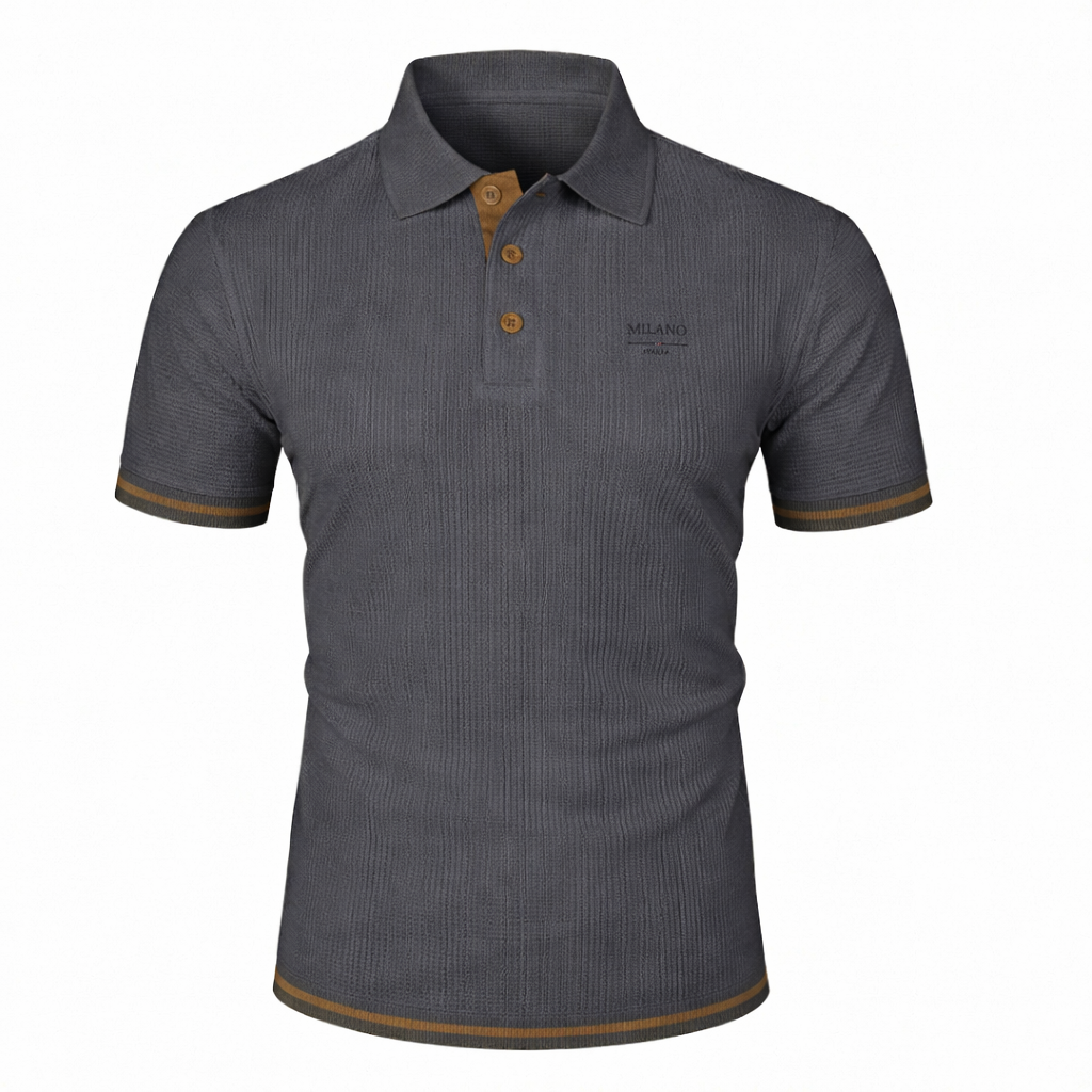 Arsen - Short Sleeve Textured Polo Shirt