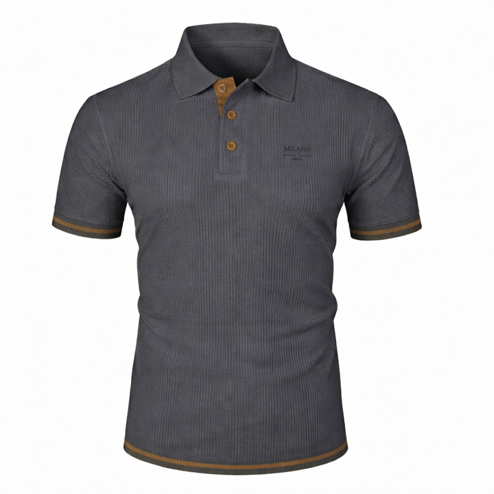 Arsen - Short Sleeve Textured Polo Shirt