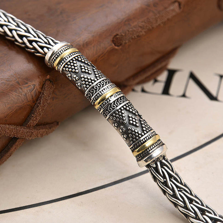 Jalair - Engraved Stainless Steel Rope Bracelet