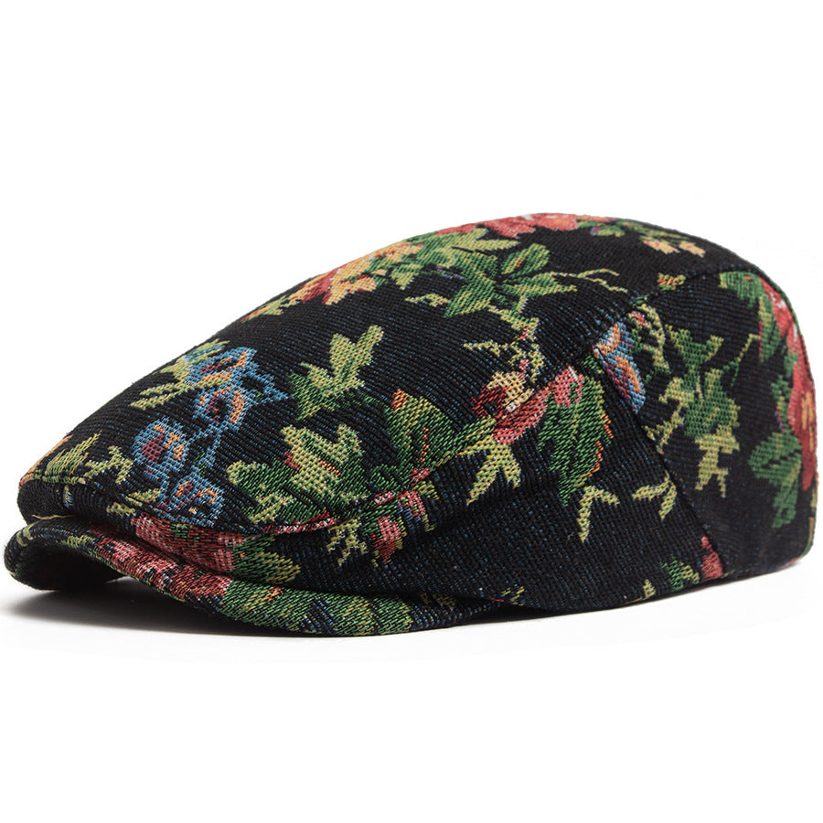Sekou - Floral Woven Flat Cap