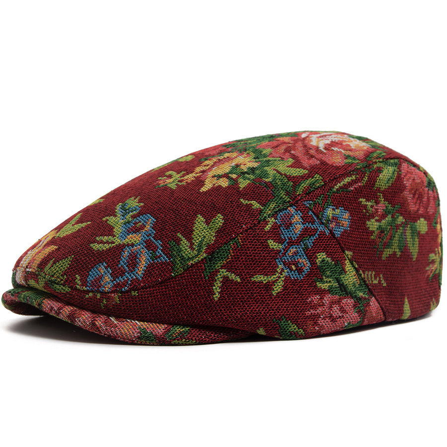 Sekou - Floral Woven Flat Cap