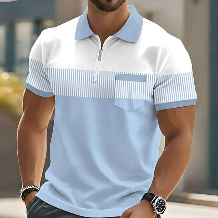 Brett - Refined Polo Shirt With Zipper