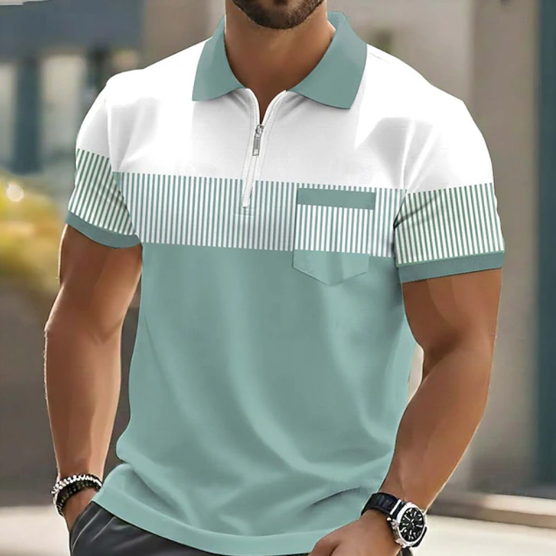 Brett - Refined Polo Shirt With Zipper