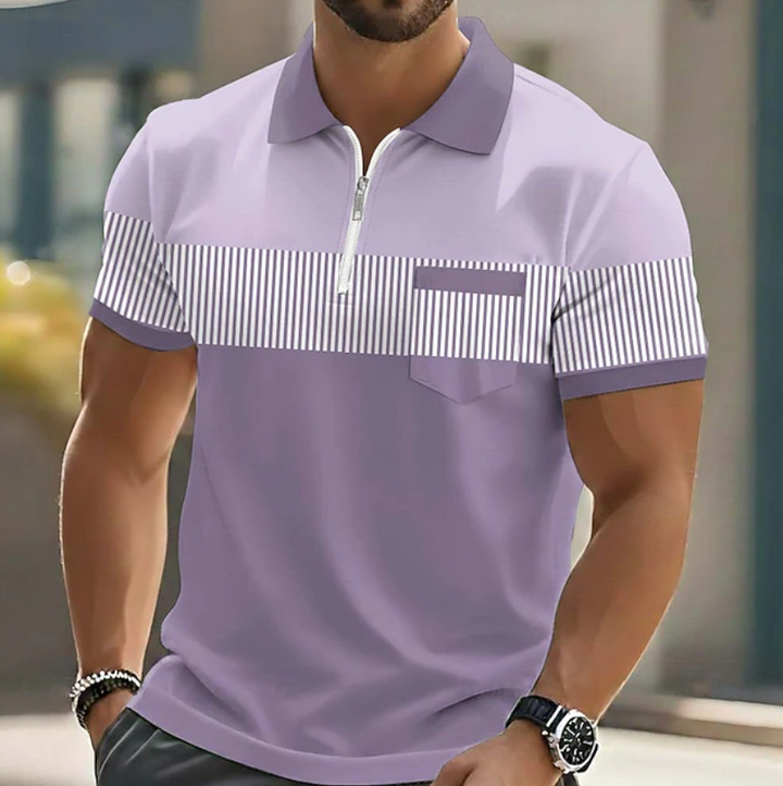 Brett - Refined Polo Shirt With Zipper