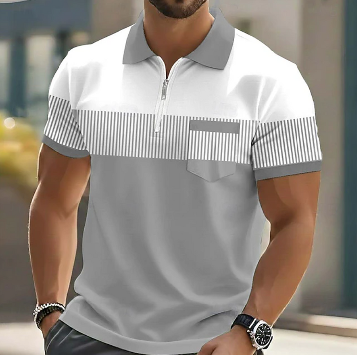 Brett - Refined Polo Shirt With Zipper