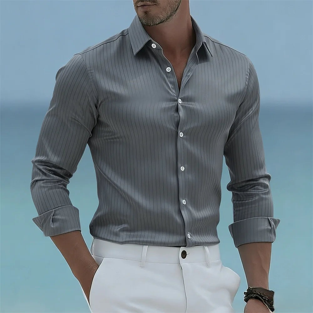 Kausan - Breathble Tapered-Dress Shirt