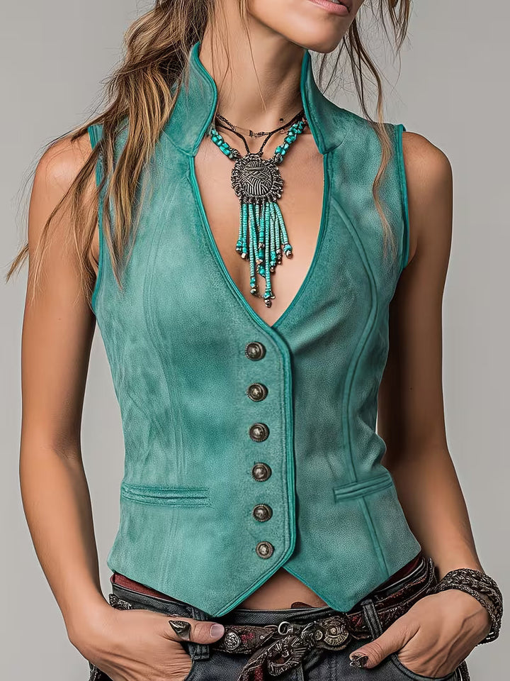 Lrina - Bohemian Style Fitted Vest