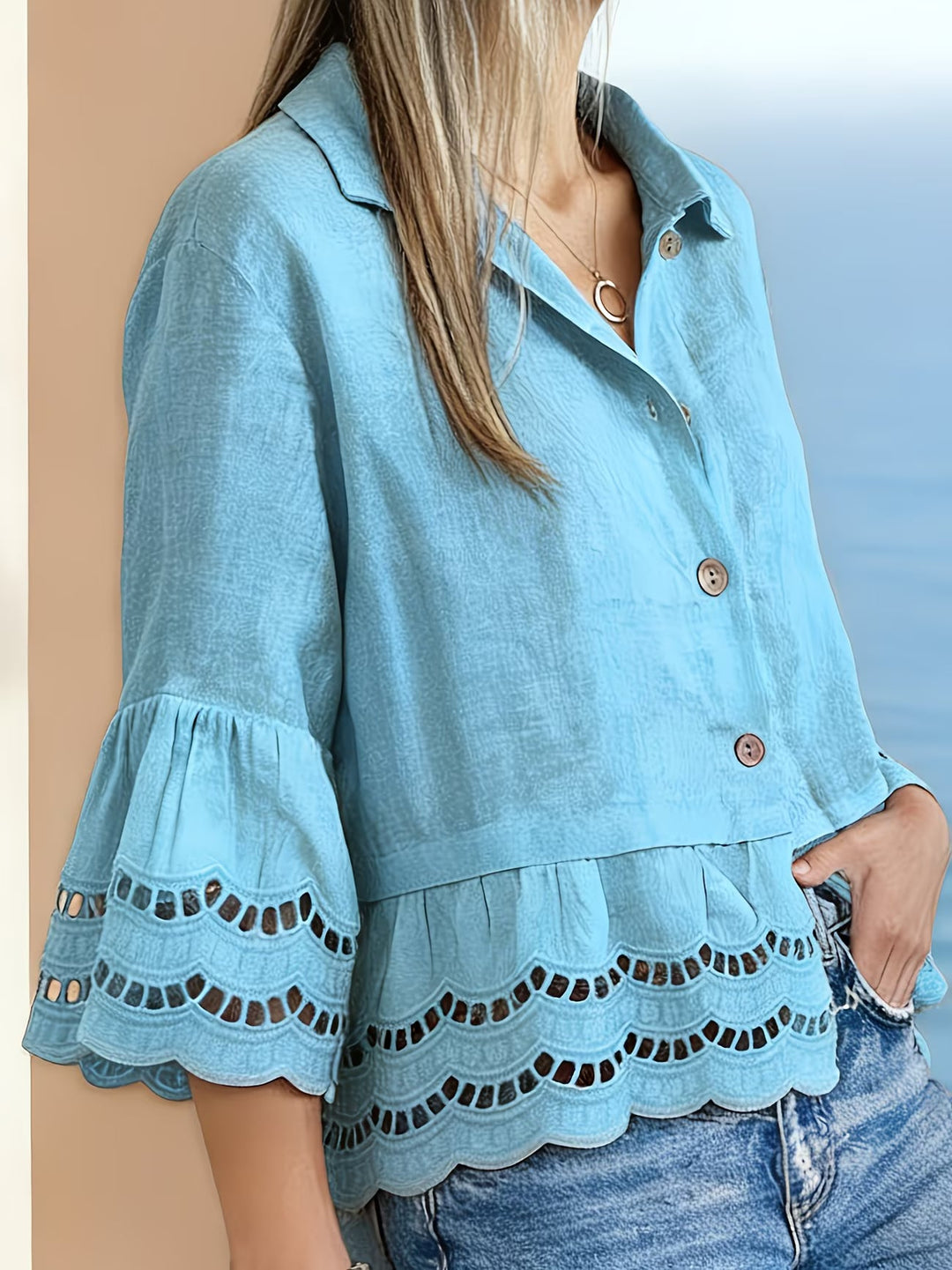 Solenn - Elegant Button Down Blouse