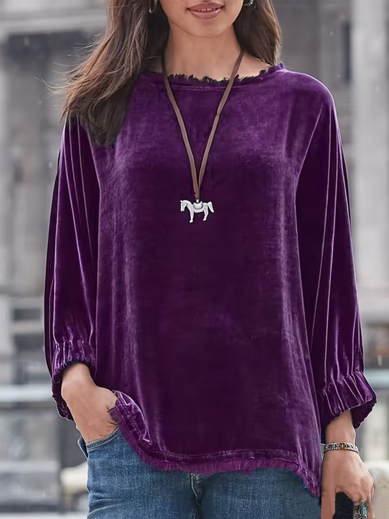 Petunia - Velvet Loose Fit Top