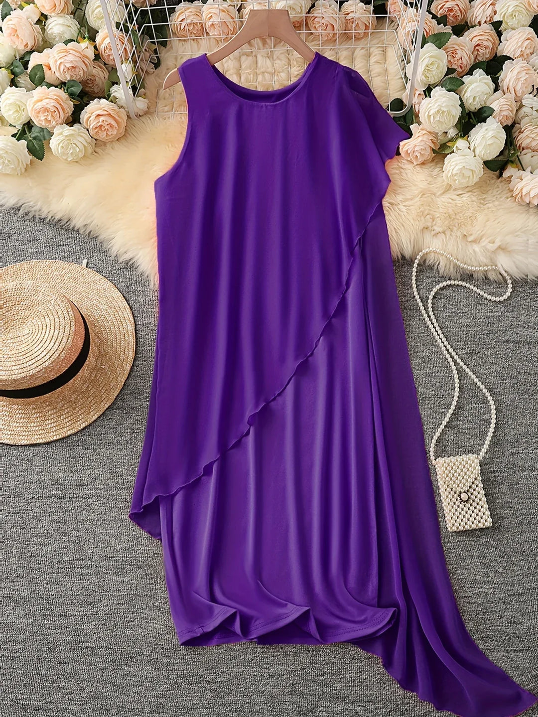 Maren - Elegant Midi Dress With Sleeveless