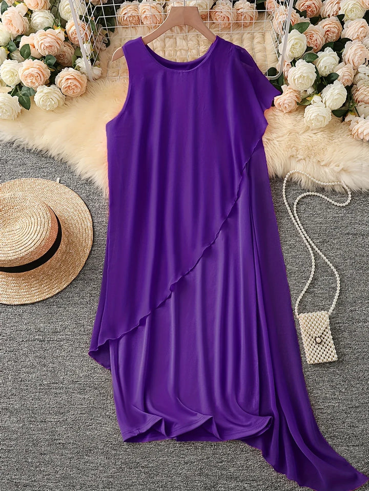 Maren - Elegant Midi Dress With Sleeveless