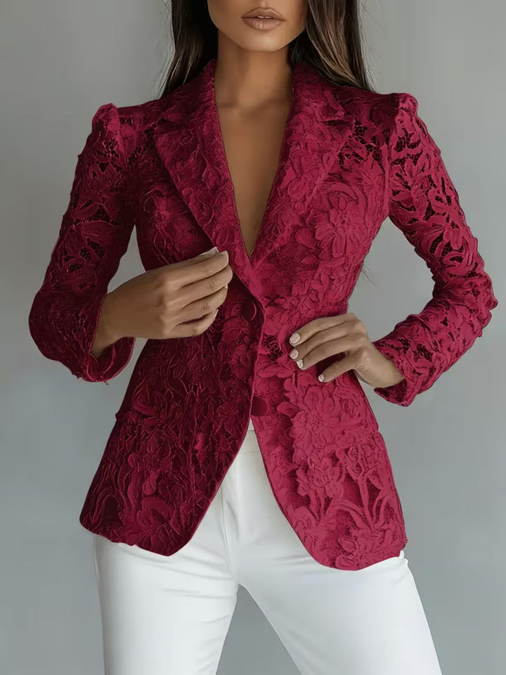 Kyliza - Lined Spring Summer Floral Blazer