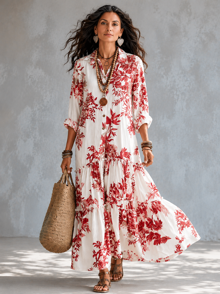 Shiza - Belly-Covering Dress With Buttons