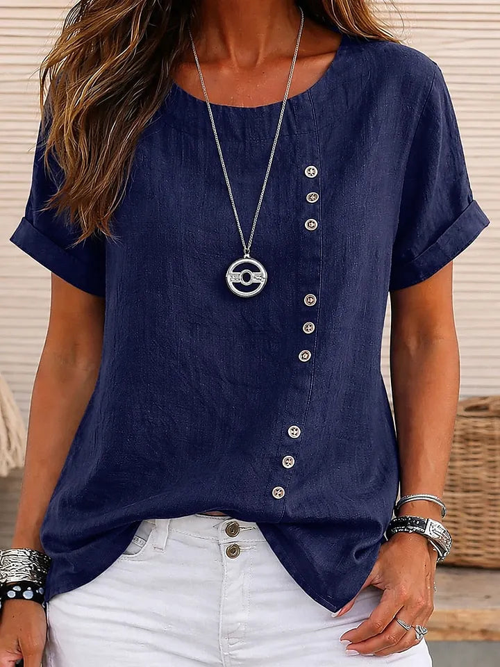 Mickale - Cotton Button Down Blouse
