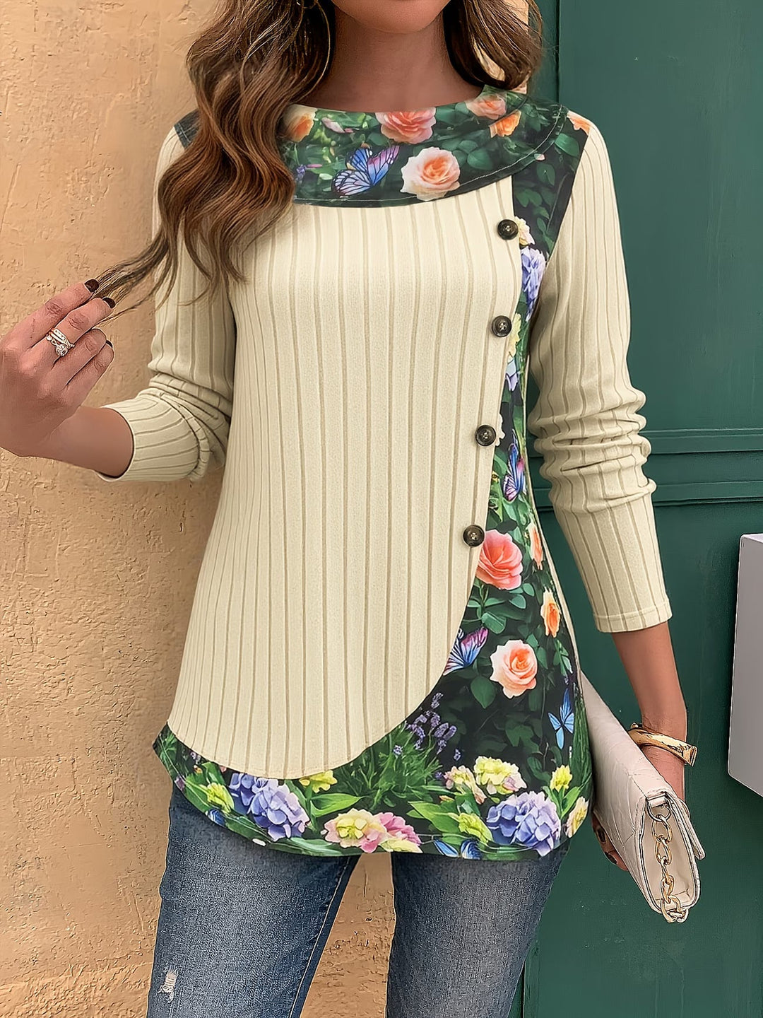 Lizeth - Long Sleeve Crew Neck T-Shirt