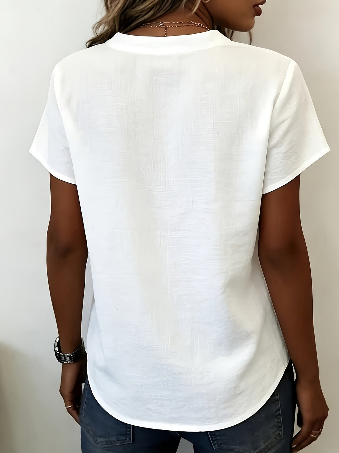 Salish - Short Sleeve Blouse With Buttons