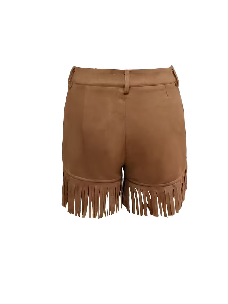 Wiliya - Vintage Fringe Low-Rise Shorts