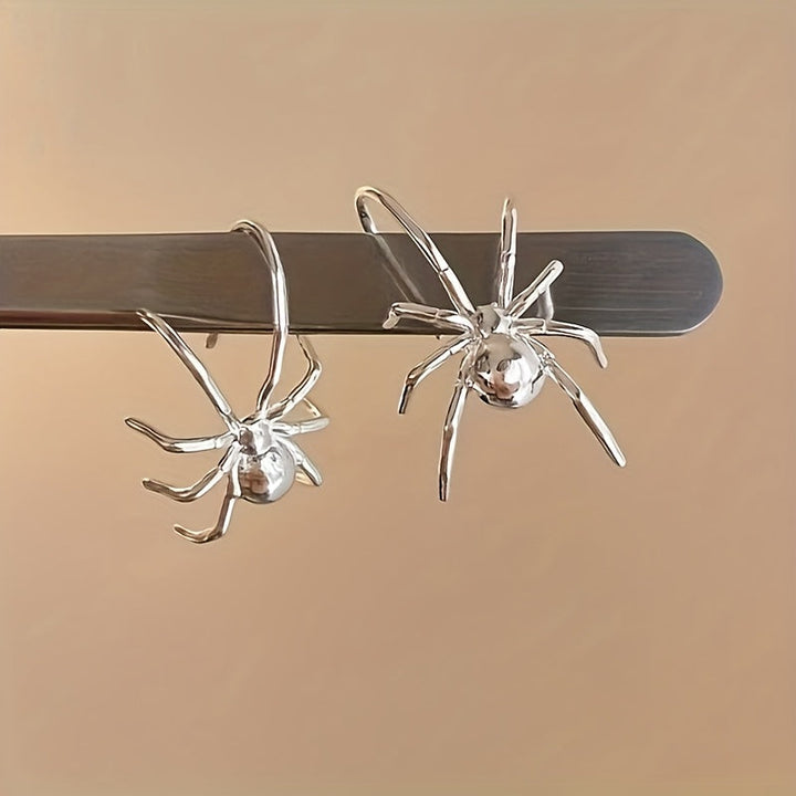 Amnuai - Spider Charm Hoop Earrings