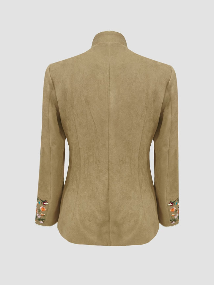 Anisaa - Elegant Jacket With Stand Collar