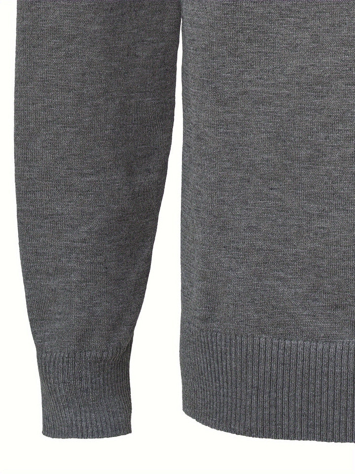 Sumuel - Zip Knit Sweater With Ribbed Collar