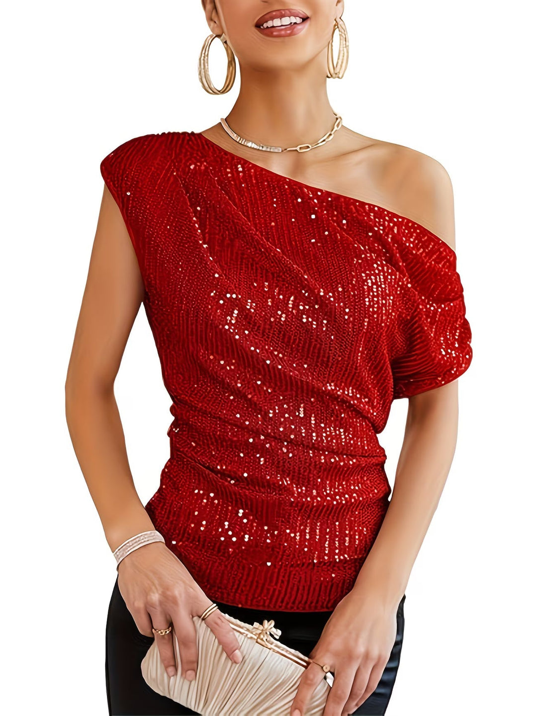 Jhasel - Elegant One-Shoulder Top