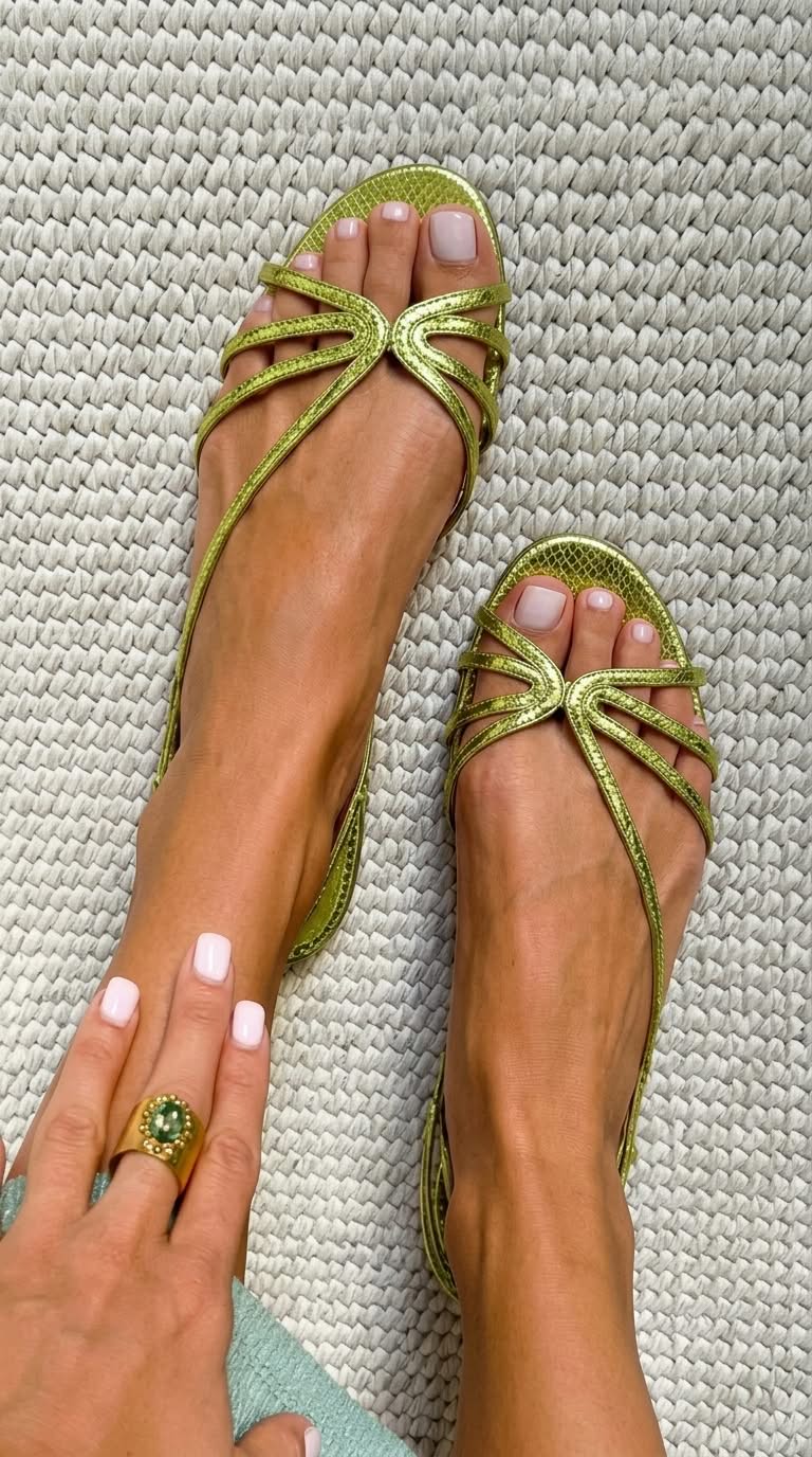 Schila - Shiny Sandals With Straps