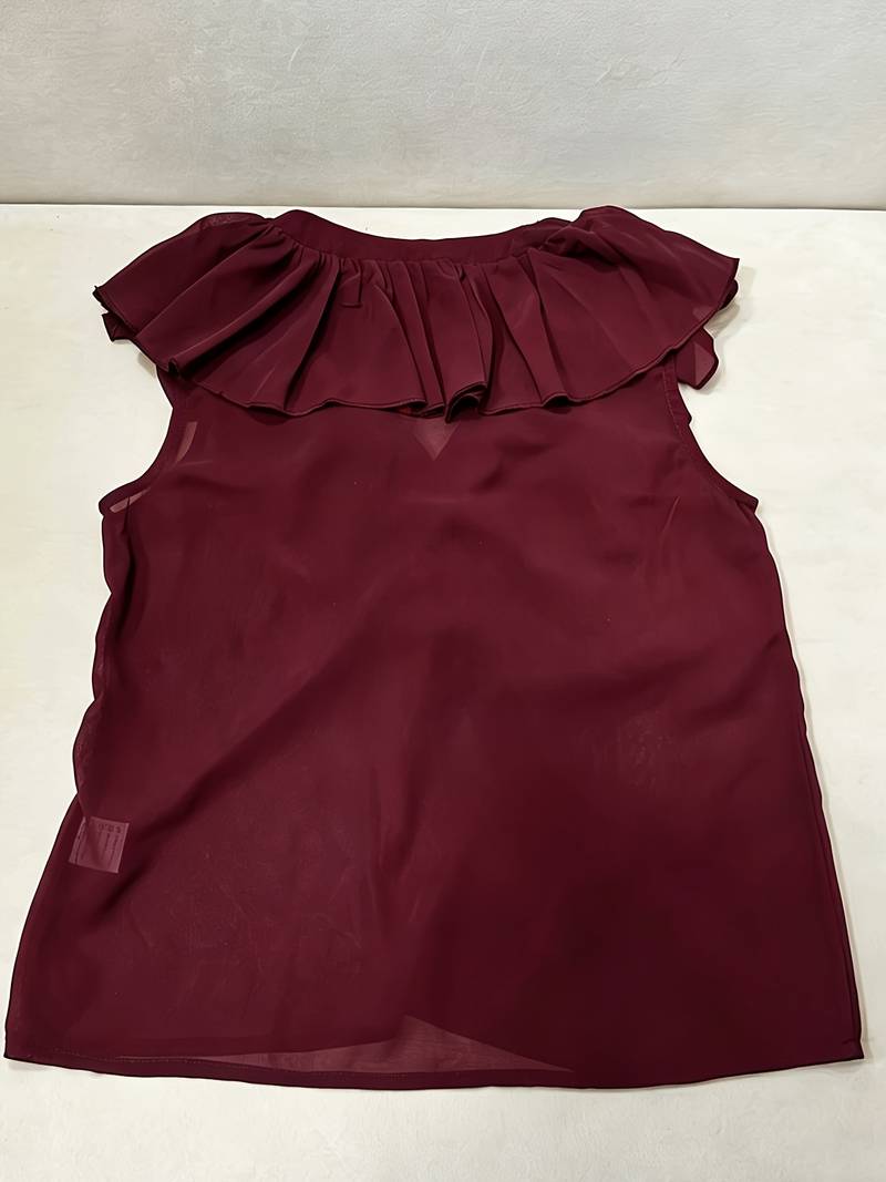 Satori - Vintage Ruffle Chiffon Top