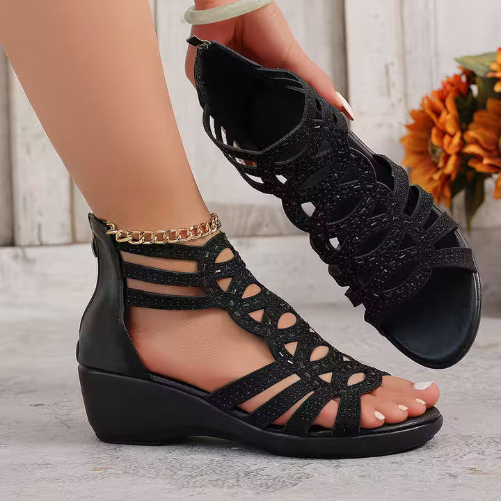 Umona – Elegant Open-Toe Wedge Sandals
