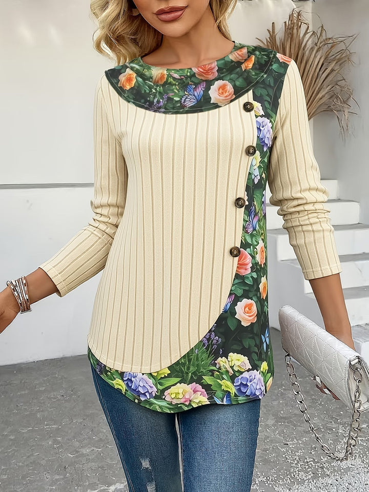 Lizeth - Long Sleeve Crew Neck T-Shirt