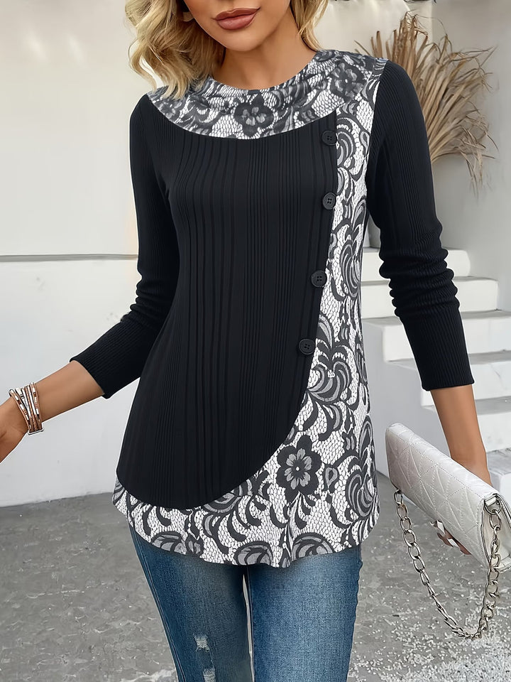 Lizeth - Long Sleeve Crew Neck T-Shirt