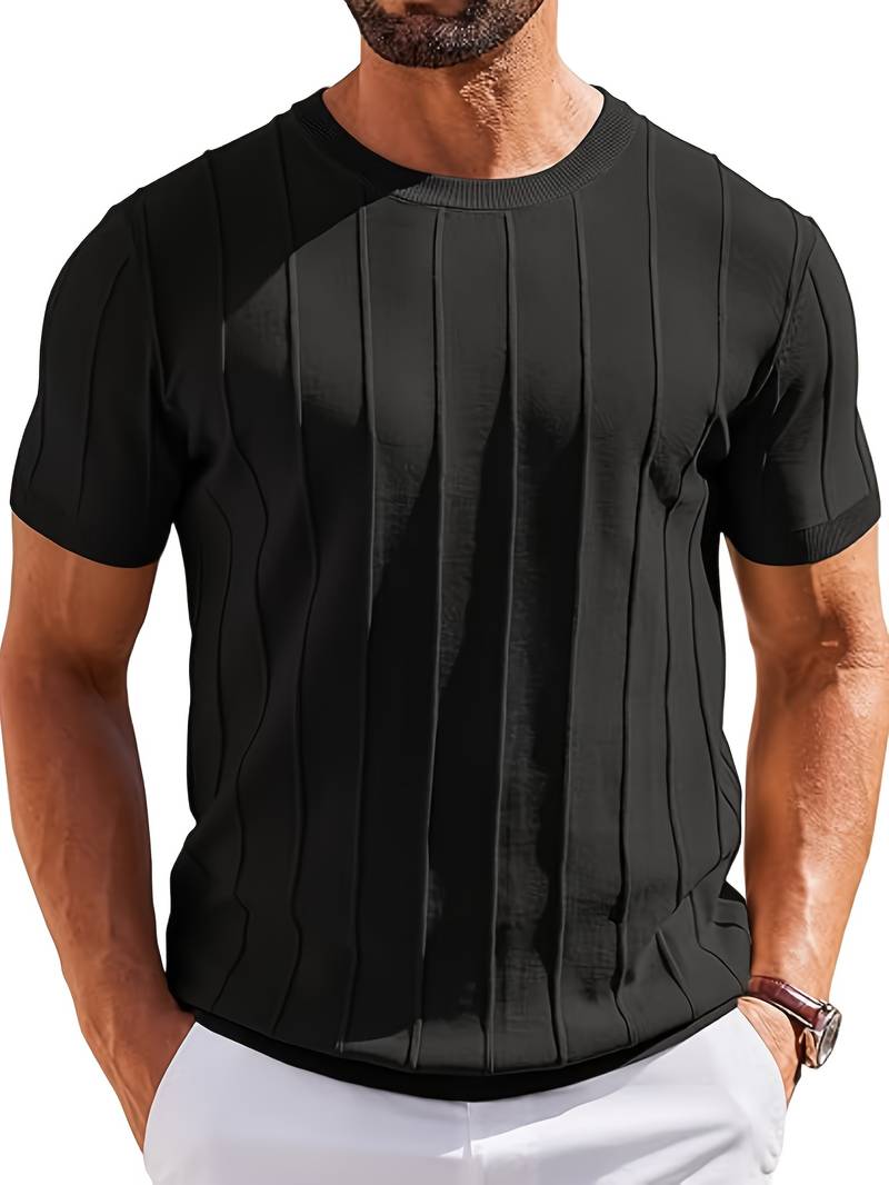 Sang - Summer Round Neck Knitted T-Shirt