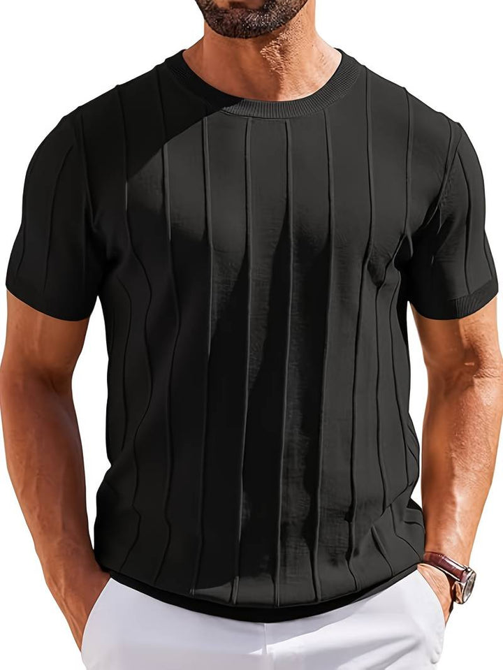 Sang - Summer Round Neck Knitted T-Shirt