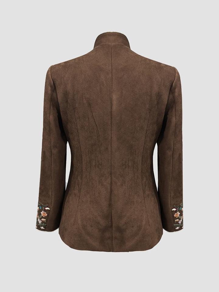 Anisaa - Elegant Jacket With Stand Collar