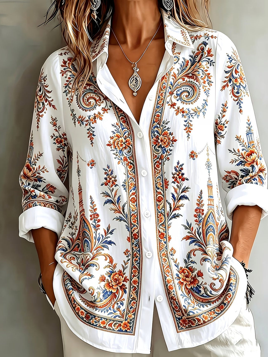 Aldana - Button-Up Long Sleeve Shirt