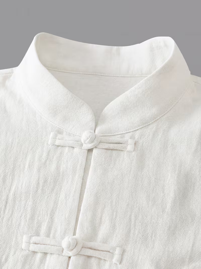 Lamima - Sleeveless Top With Tie-front Buttons