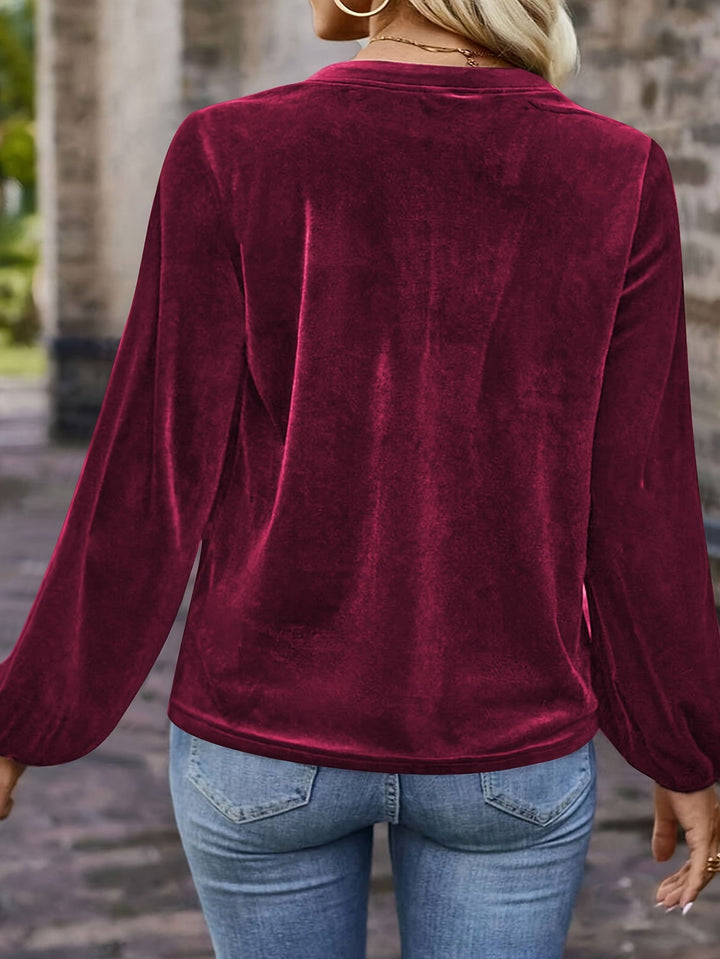 Ramina - Elegant Lantern Long Sleeved Shirt