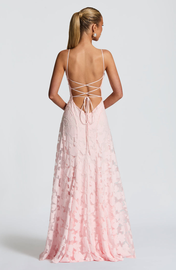 Alona - Floral Lace Maxi Dress with Spaghetti Straps