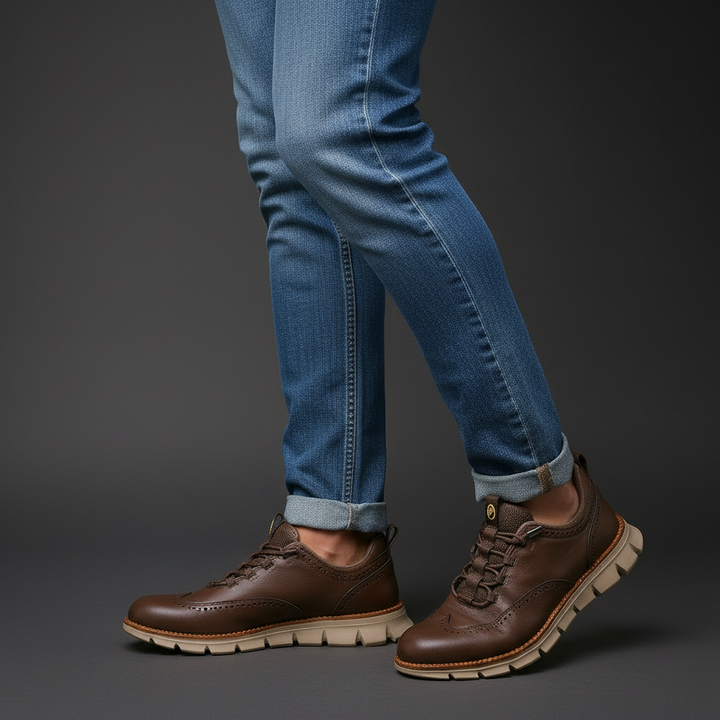 Heijnen - Leather Wingtip Brogue Sneakers