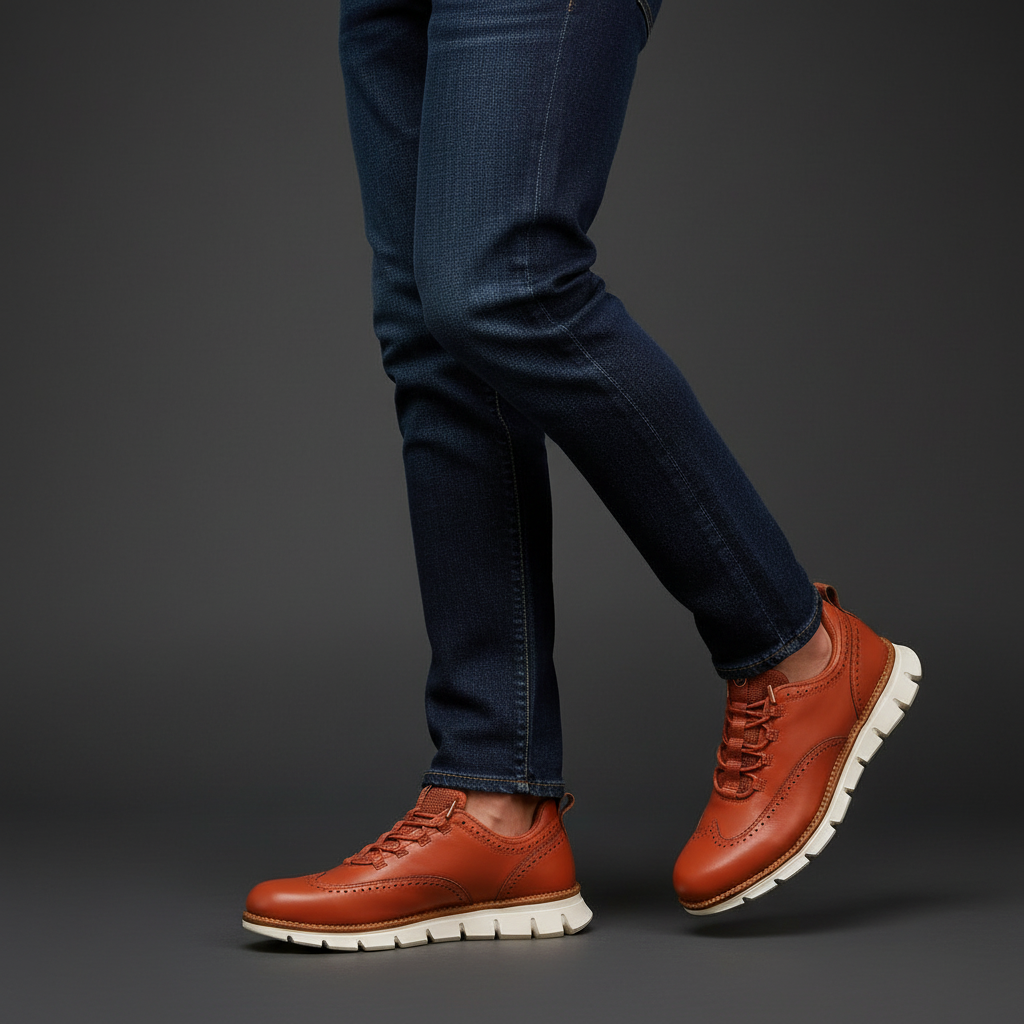 Heijnen - Leather Wingtip Brogue Sneakers