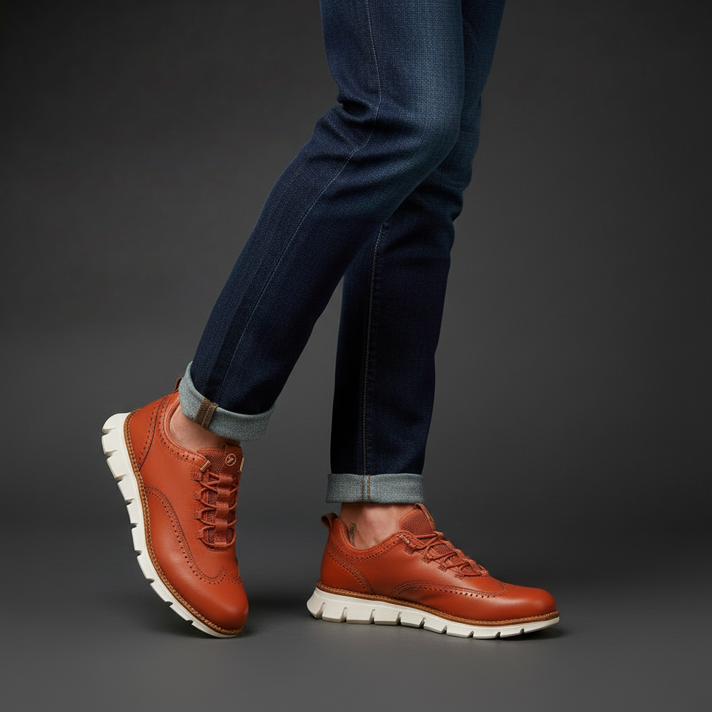 Heijnen - Leather Wingtip Brogue Sneakers