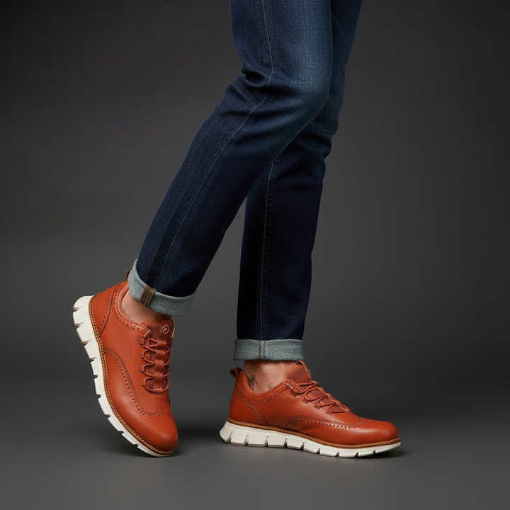 Heijnen - Leather Wingtip Brogue Sneakers