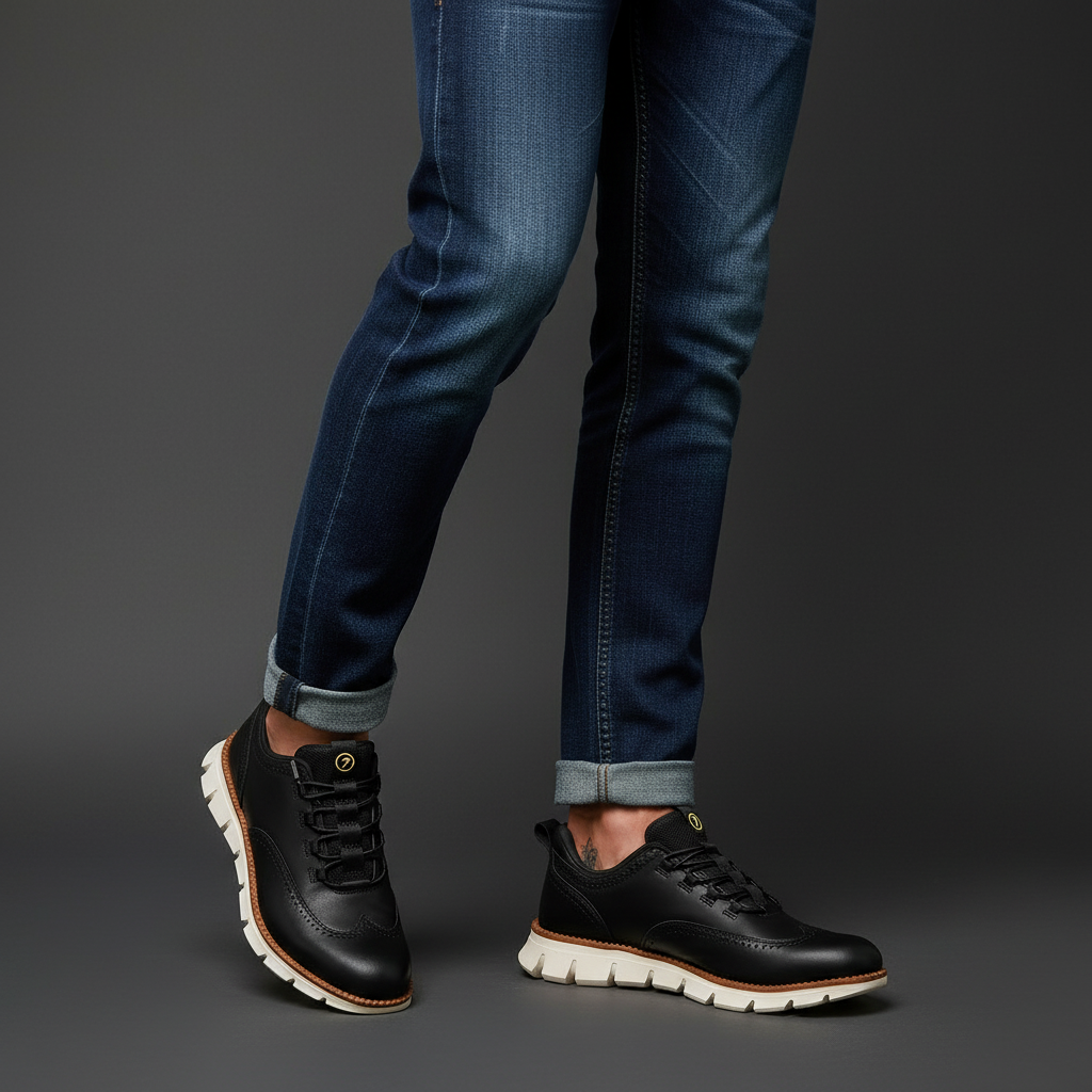 Heijnen - Leather Wingtip Brogue Sneakers