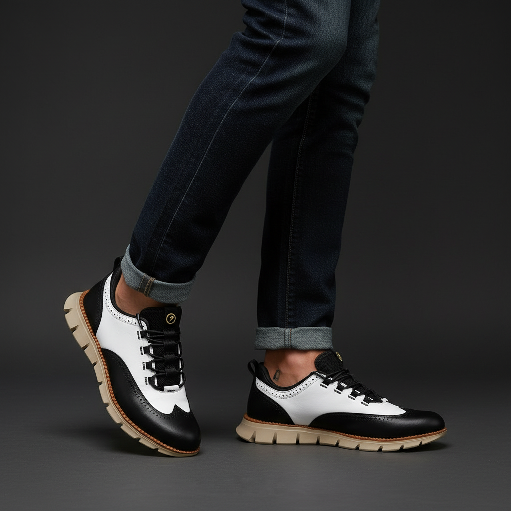 Heijnen - Leather Wingtip Brogue Sneakers