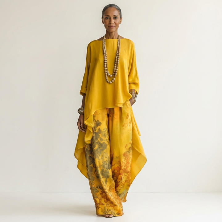 Ainan - Two Piece Set With Asymmetric Tunic