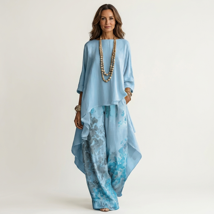 Ainan - Two Piece Set With Asymmetric Tunic