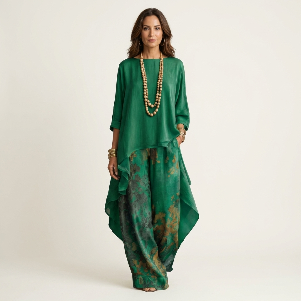 Ainan - Two Piece Set With Asymmetric Tunic