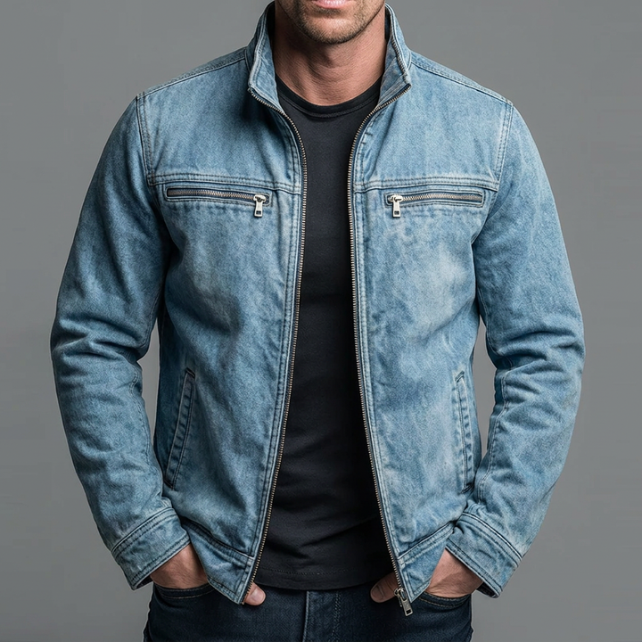 Narick - Relaxed Denim Zipper Jacket
