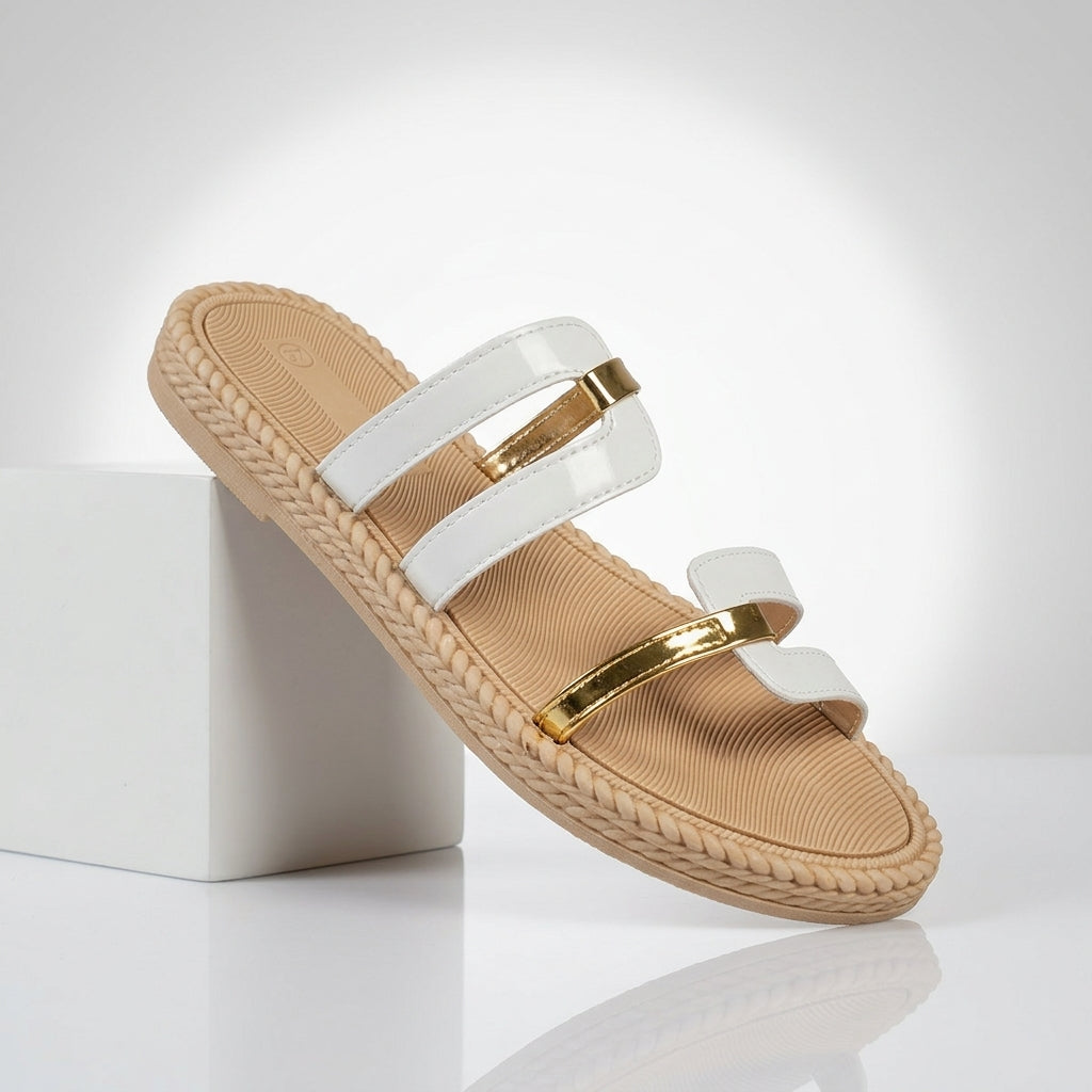 Marlyne - Two Strap Slide Sandals