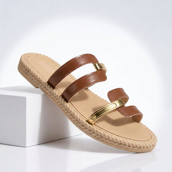 Marlyne - Two Strap Slide Sandals