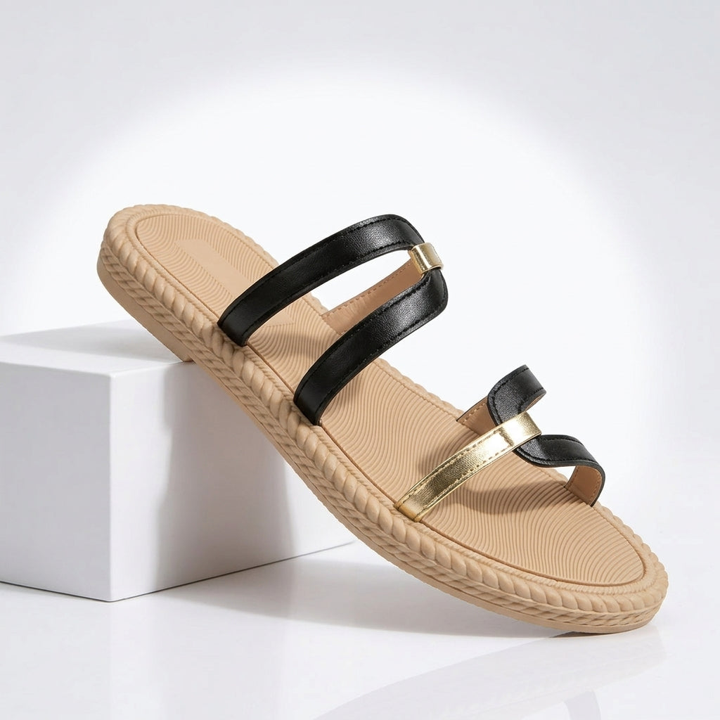 Marlyne - Two Strap Slide Sandals